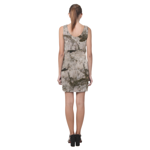 White Birch Bark Helen Sleeveless Dress (Model D10) | ID: D632611