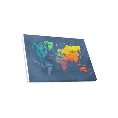 world map 30 Canvas Print 18"x12"