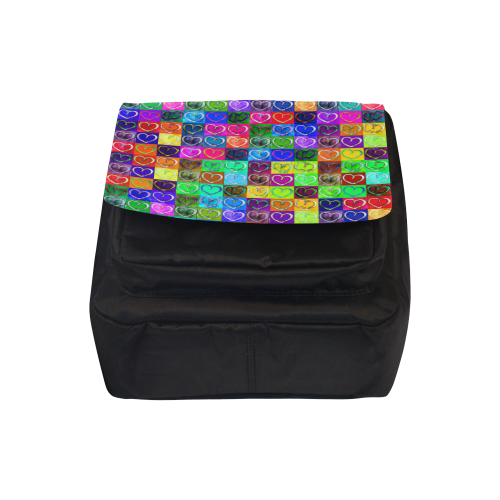 Lovely Hearts Mosaic Pattern - Grunge Colored Crossbody Nylon Bags (Model 1633)