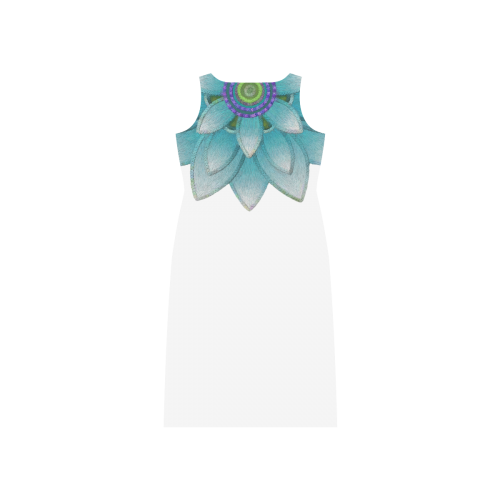 Turquoise Lotus Phaedra Sleeveless Open Fork Long Dress (Model D08)