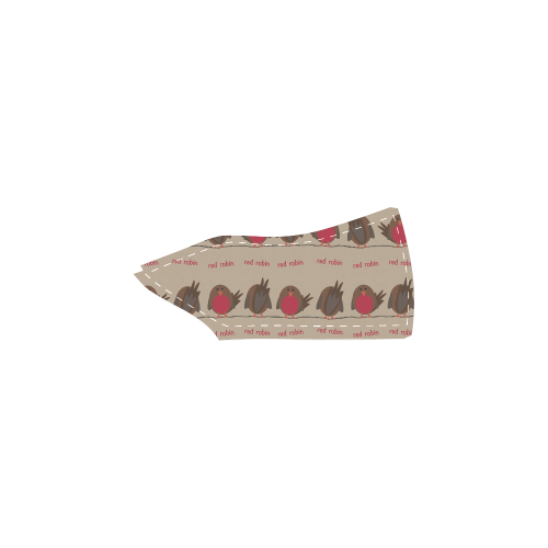 Red Robin Pattern Men's Slip-on Canvas Shoes (Model 019)