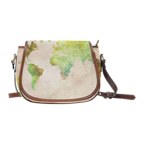 world map 32 Saddle Bag/Large (Model 1649)