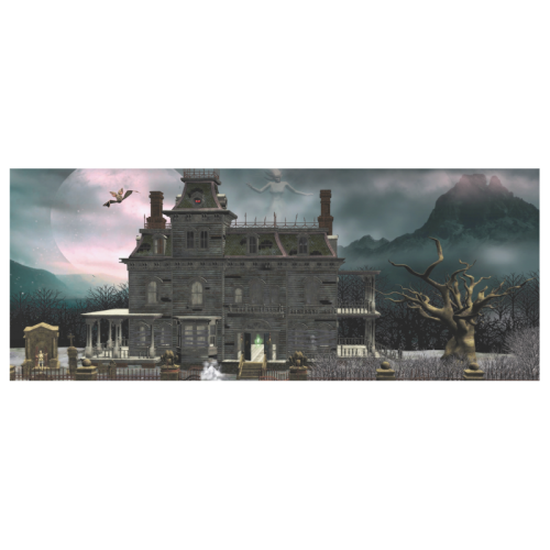 A creepy darkness halloween haunted house White Mug(11OZ)