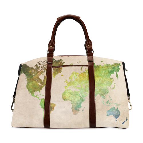 world map 32 Classic Travel Bag (Model 1643)