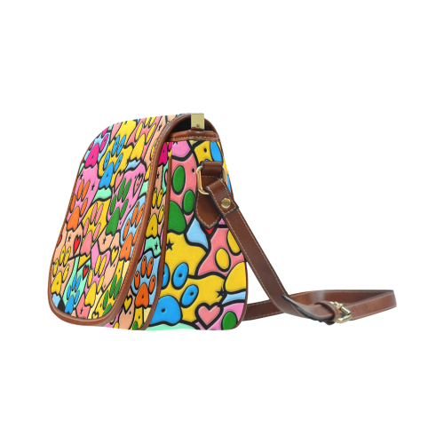 Popart Paws by Nico Bielow Saddle Bag/Large (Model 1649)