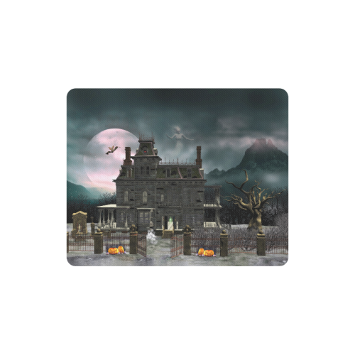 A creepy darkness halloween haunted house Rectangle Mousepad