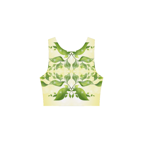 MAGIC LEAVES Kaleidoscope green yellow Atalanta Sundress (Model D04)