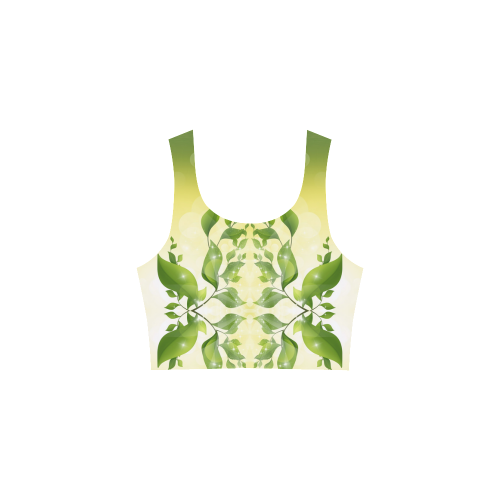 MAGIC LEAVES Kaleidoscope green yellow Atalanta Sundress (Model D04)