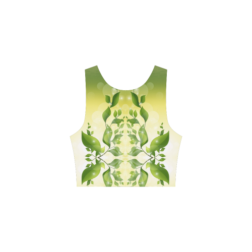 MAGIC LEAVES Kaleidoscope green yellow Atalanta Sundress (Model D04)