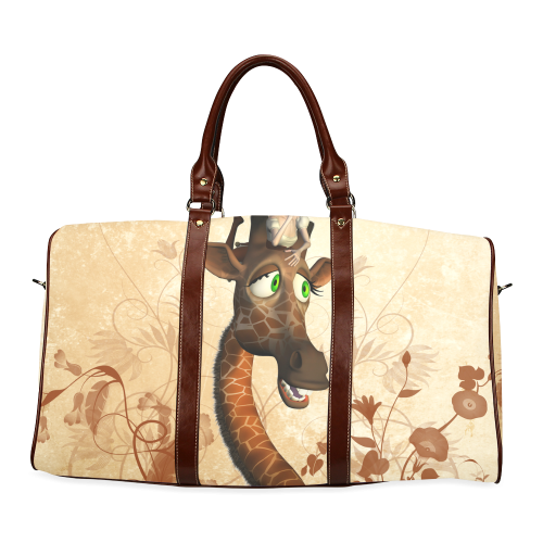 Funny, cute giraffe with fairy Waterproof Travel Bag/Small (Model 1639)