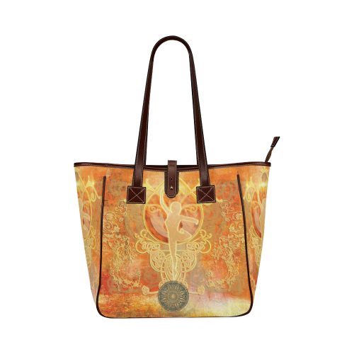 The ballet dancer  in yellow and red Classic Tote Bag (Model 1644)