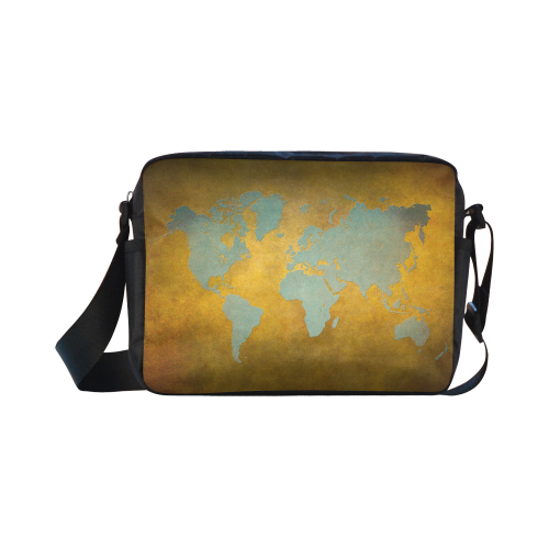 world map 34 Classic Cross-body Nylon Bags (Model 1632)