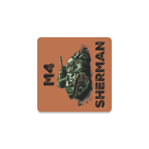 Sherman Tank Square Coaster