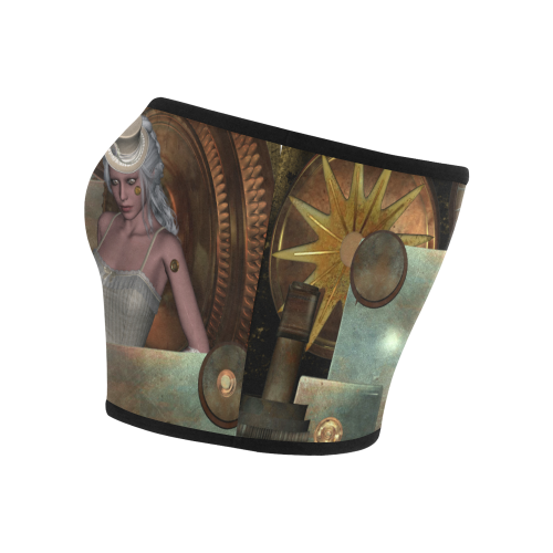 Steampunk, rusty metal and clocks and gears Bandeau Top