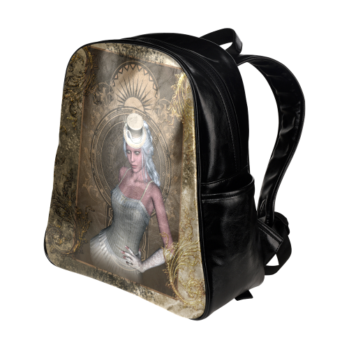 Beautiful women, victorian style Multi-Pockets Backpack (Model 1636)