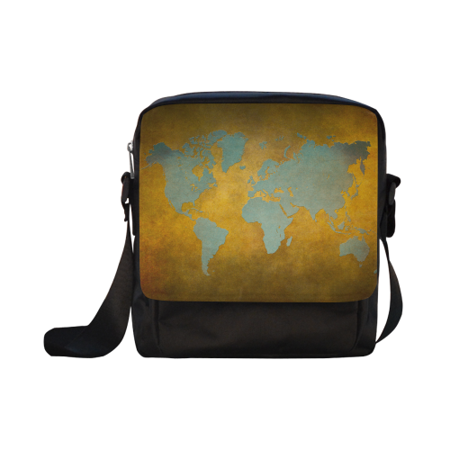 world map 34 Crossbody Nylon Bags (Model 1633)