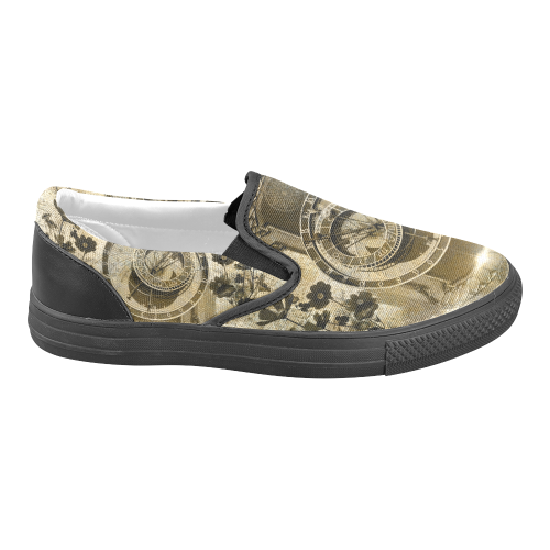 The signs Women's Unusual Slip-on Canvas Shoes (Model 019)