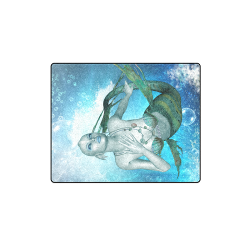 Wonderful mermaid in blue colors Blanket 40"x50"