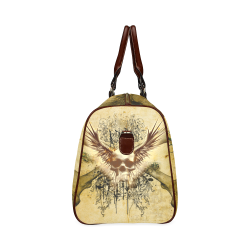 Amazing skull, wings and grunge Waterproof Travel Bag/Large (Model 1639)