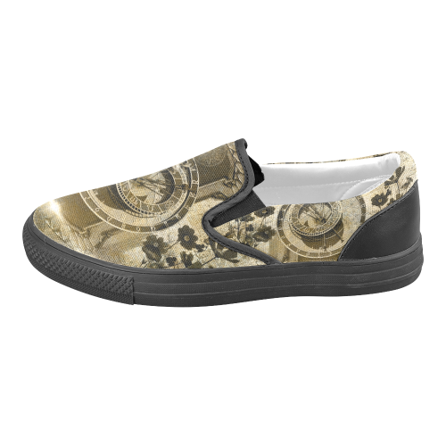 The signs Women's Unusual Slip-on Canvas Shoes (Model 019)