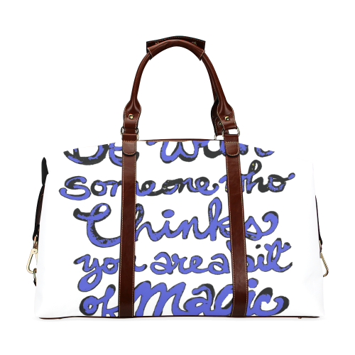 Be with someone blue Classic Travel Bag (Model 1643)