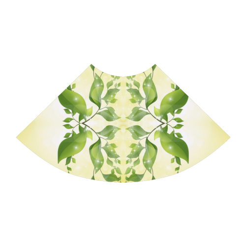 MAGIC LEAVES Kaleidoscope green yellow Atalanta Sundress (Model D04)