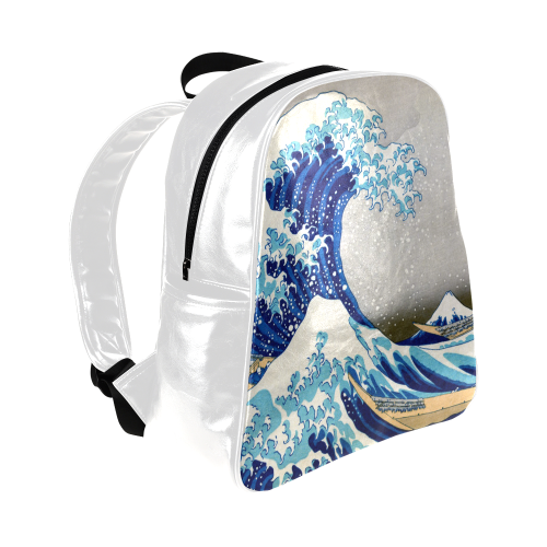 Great Wave Off Kanagawa Nature Art Multi-Pockets Backpack (Model 1636)