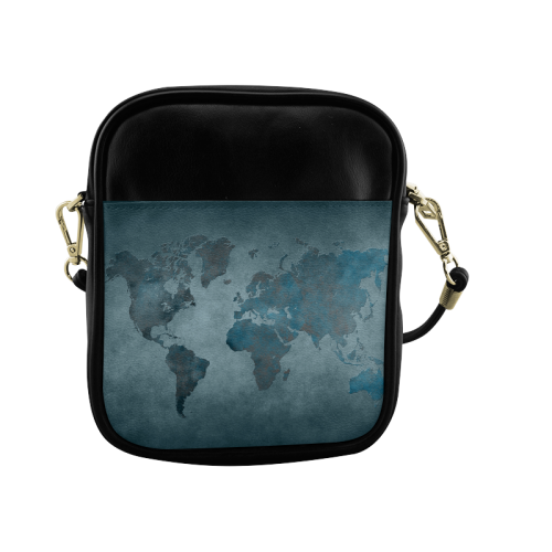 world map 35 Sling Bag (Model 1627)