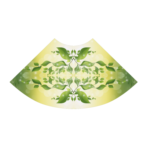 MAGIC LEAVES Kaleidoscope green yellow Atalanta Sundress (Model D04)