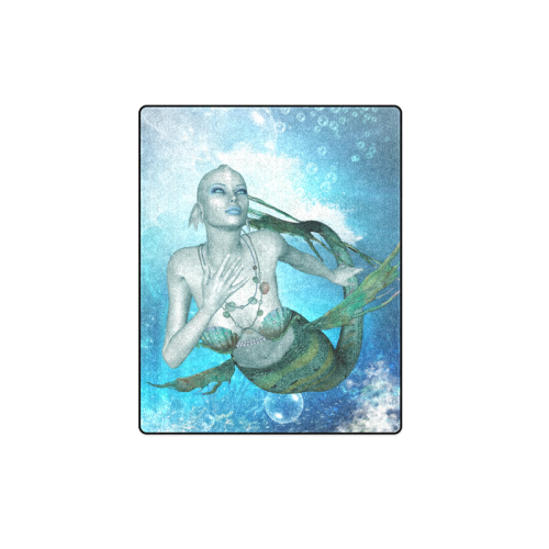 Wonderful mermaid in blue colors Blanket 40"x50"