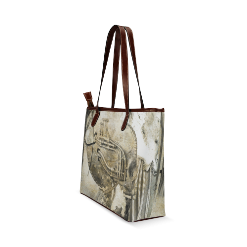 Awesome technical skull, vintage design Shoulder Tote Bag (Model 1646)