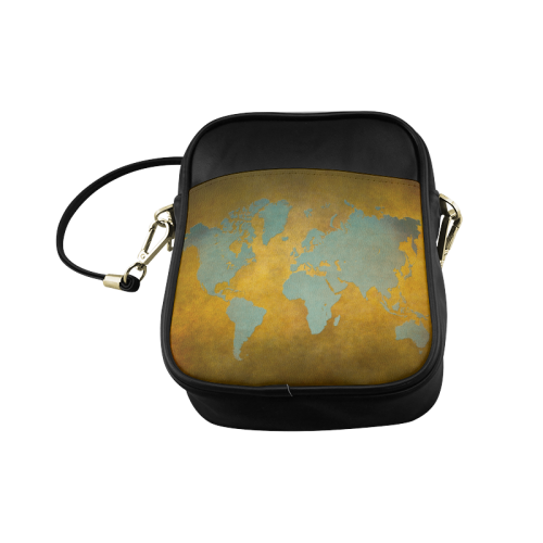 world map 34 Sling Bag (Model 1627)