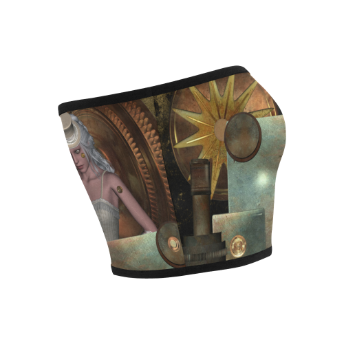 Steampunk, rusty metal and clocks and gears Bandeau Top