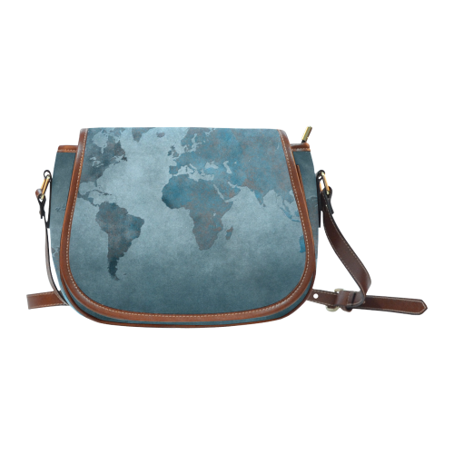 world map 35 Saddle Bag/Large (Model 1649)