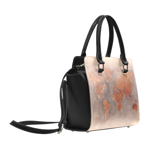 world map 36 Classic Shoulder Handbag (Model 1653)