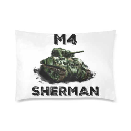 Sherman Tank Custom Zippered Pillow Case 20"x30" (one side)