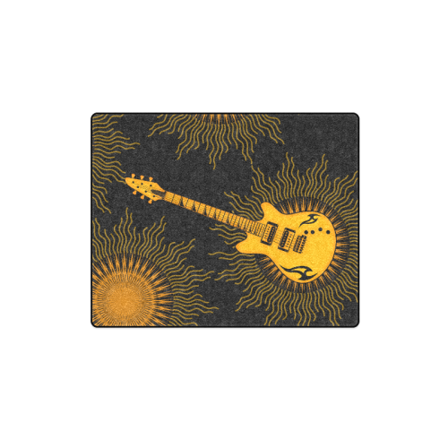 Tribal Sun Guitar by ArtformDesigns Blanket 40"x50"