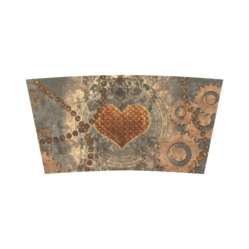 Steampuink, rusty heart with clocks and gears Bandeau Top