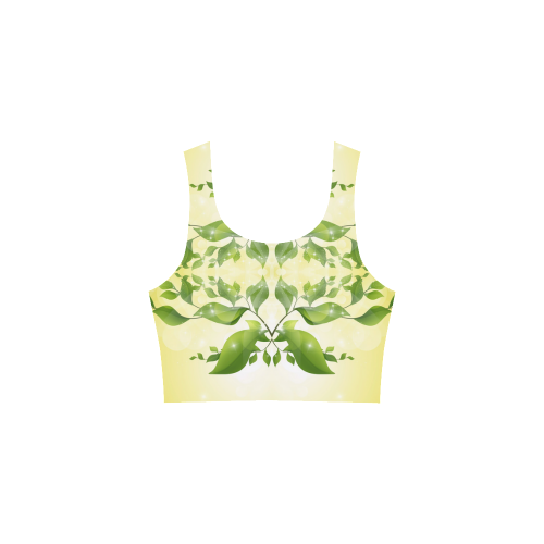 MAGIC LEAVES Kaleidoscope green yellow Atalanta Sundress (Model D04)