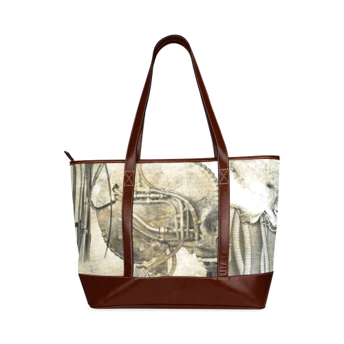 Awesome technical skull, vintage design Tote Handbag (Model 1642)