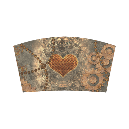 Steampuink, rusty heart with clocks and gears Bandeau Top