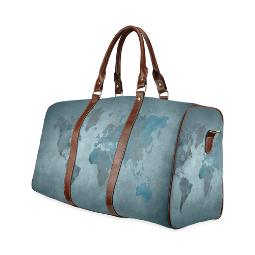 world map 35 Waterproof Travel Bag/Large (Model 1639)