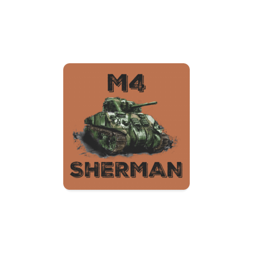 Sherman Tank Square Coaster