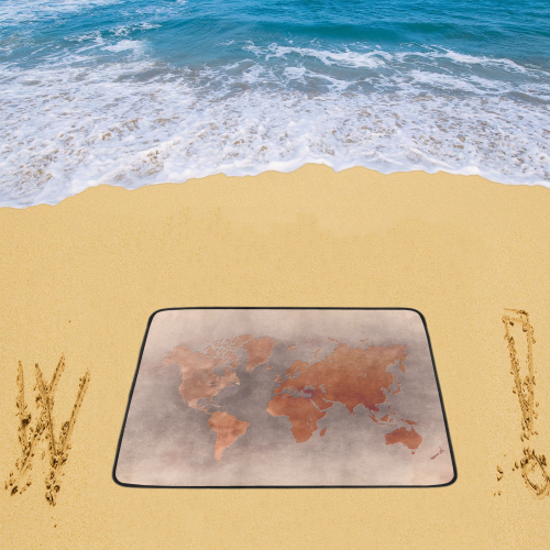 world map 36 Beach Mat 78"x 60"