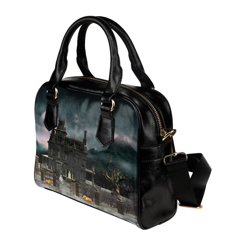 A creepy darkness halloween haunted house Shoulder Handbag (Model 1634)