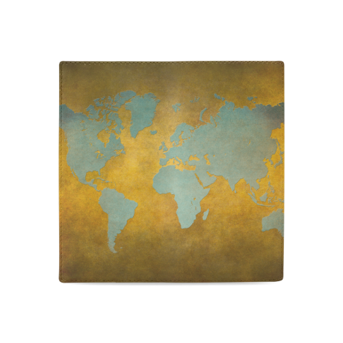 world map 34 Women's Leather Wallet (Model 1611)