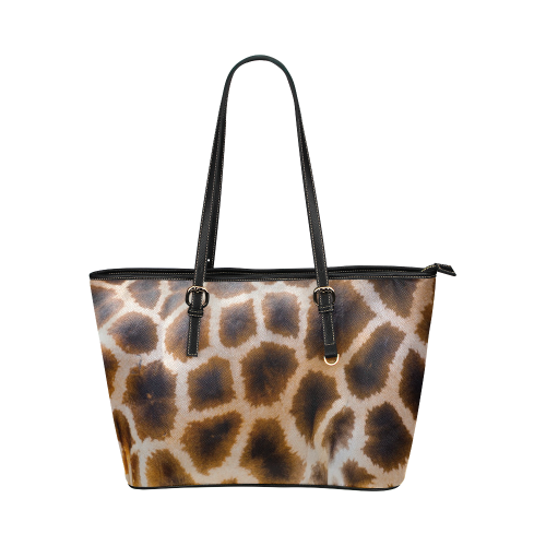 Giraffe Leather Leather Tote Bag/Large (Model 1651)