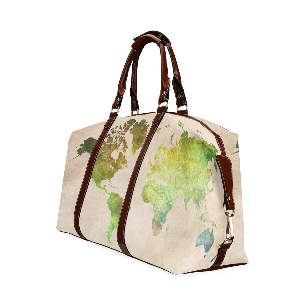 world map 32 Classic Travel Bag (Model 1643) ID D634295