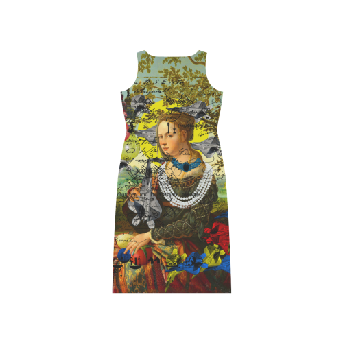 THE PLANE TECHNICIAN / UNPAINTER Phaedra Sleeveless Open Fork Long Dress (Model D08)