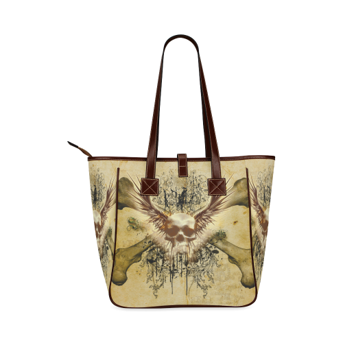 Amazing skull, wings and grunge Classic Tote Bag (Model 1644)